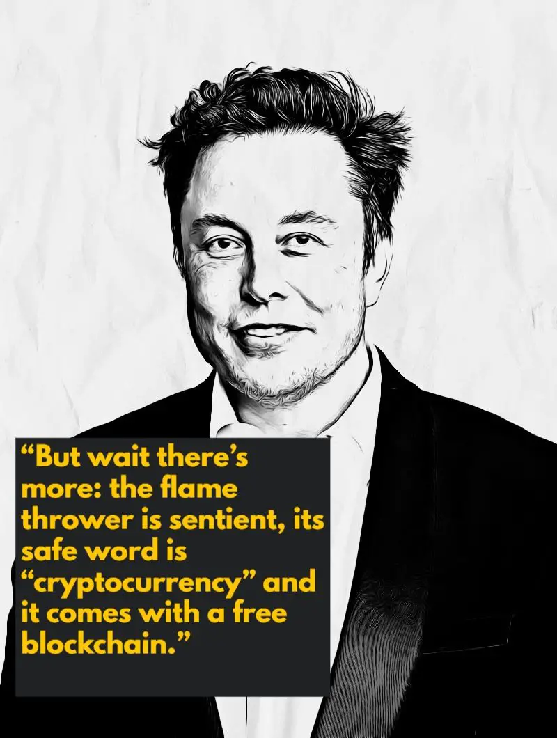 Elon Musk flamethrower quote