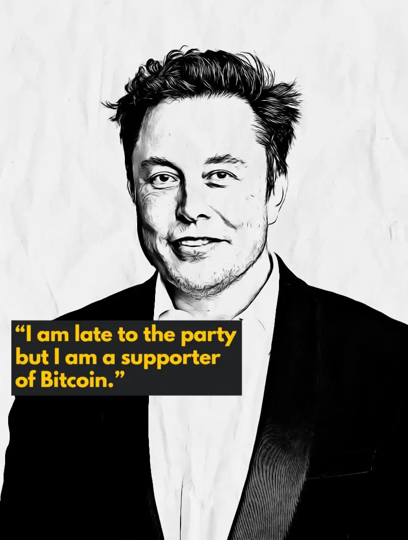 Elon Musk late to the party bitcoin quote