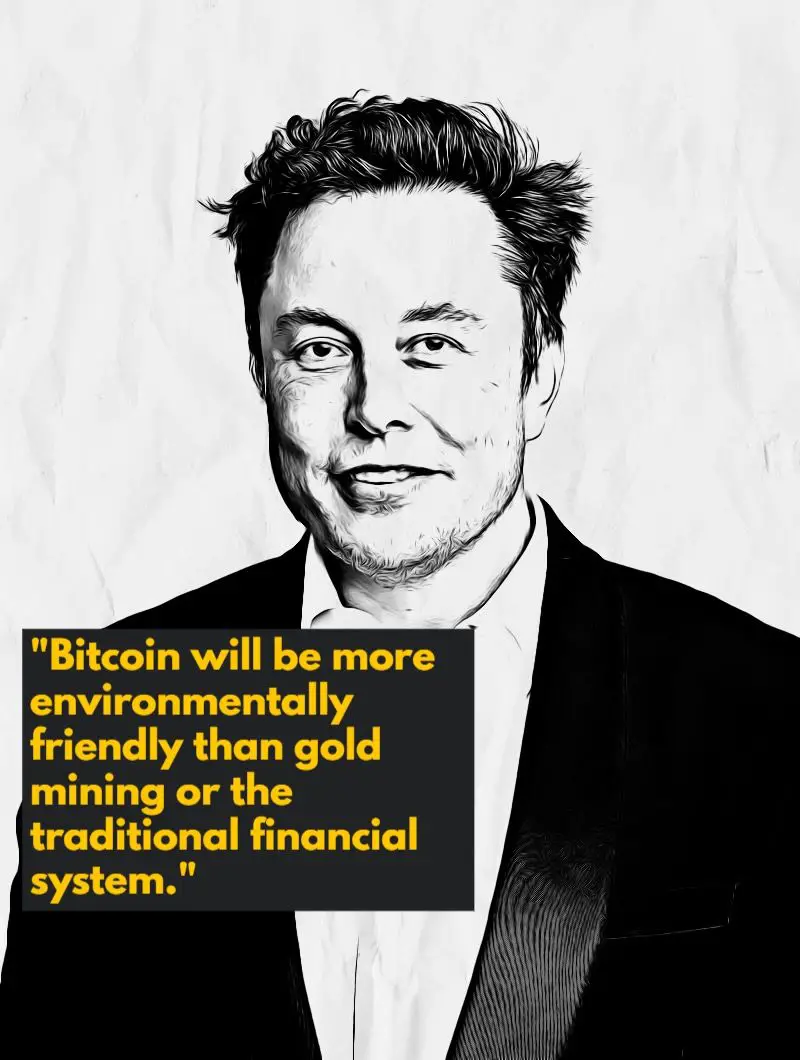 Elon Musk on Bitcoin being environmentally friendly