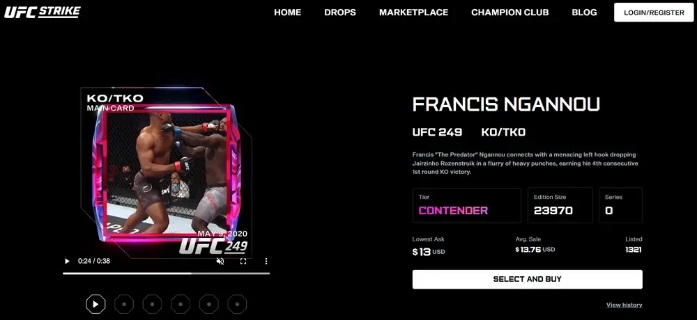 Francis The Predator Ngannou NFT