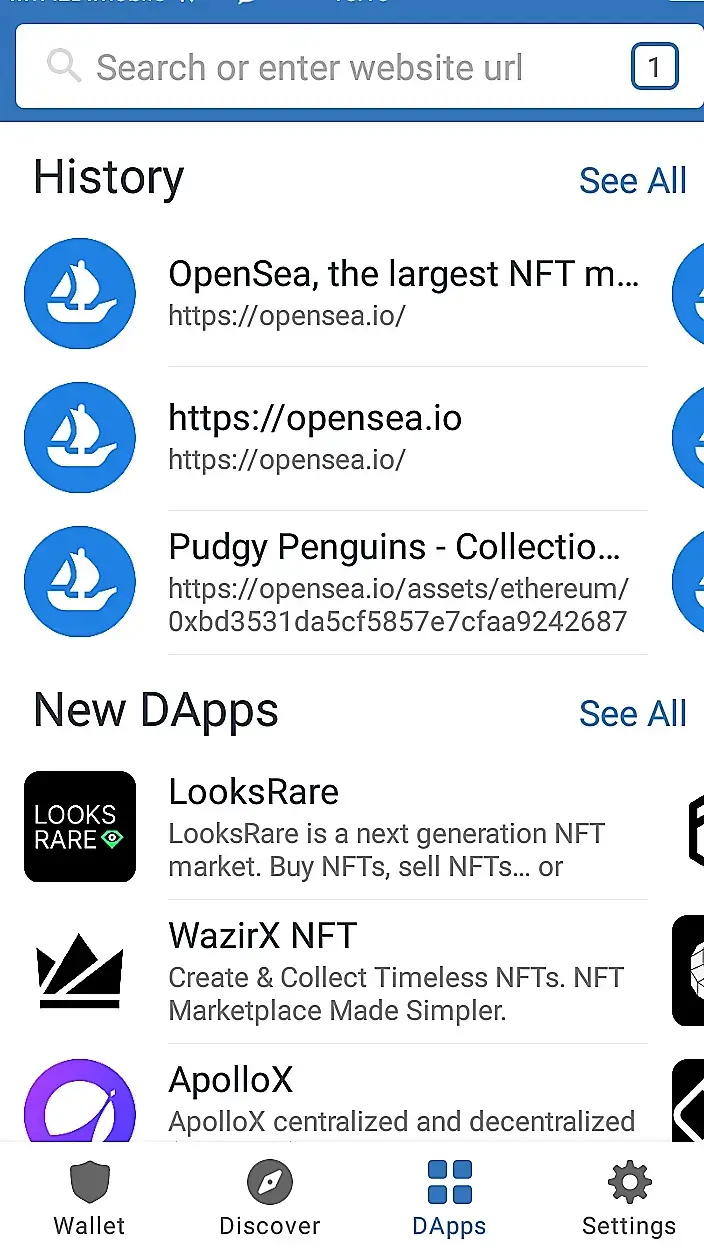 OpenSea Wallet Search